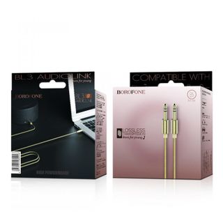 Cáp Audio AUX BOROFONE BL3 Chuyển Jack 35mm sang Jack 35 mm 1m truyền tải chống mất dữ liệu