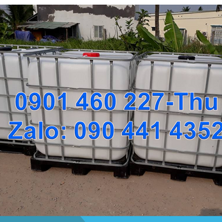 thùng nhựa đựng hóa chất 1000l bồn nhựa 1 khối vuông tank nhựa có khung thép 1000l