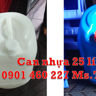 Thùng nhựa xanh 30 lít can nhựa xanh 25 lít đựng hóa chất can vuông trắng 20 lít đựng hóa chất tại TPHCM