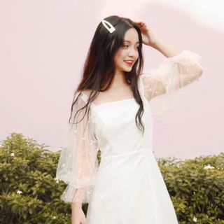 ĐẦM TAY LƯỚI ĐÍNH NGỌC