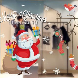 Decal dán kính ông già noel chỉ dán được kính - SDJ1015 giá sỉ