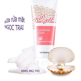 Sữa Rửa Mặt Ngọc Trai /Hàn Quốc/ Verobene Pear White Cleansing Foam 150ml