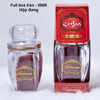 1 Gram Saffron - Nhụy Hoa Nghệ Tây Cao Cấp - Fullbox Iran- Bahraman Hộp đứng giá sỉ