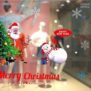 Decal dán kính ông già noel chỉ dán được kinh - SDJ1019 giá sỉ