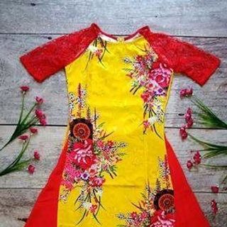 áo dài cách tân gấm