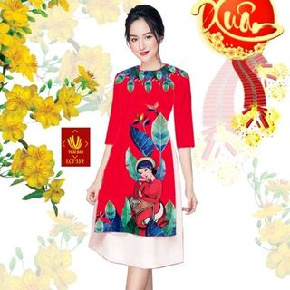 áo dài cách tân gấm