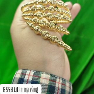 Vòng tay bi hàng titan mạ vàng godl