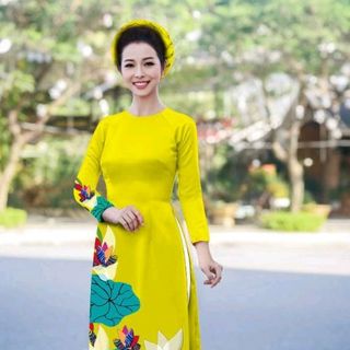 áo dài hoa sen