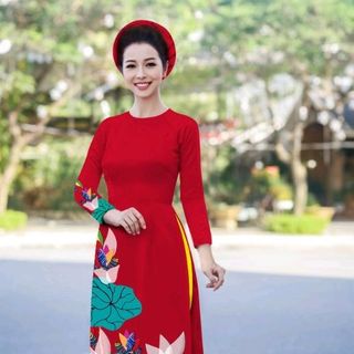 áo dài hoa sen