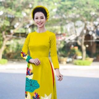 áo dài hoa sen