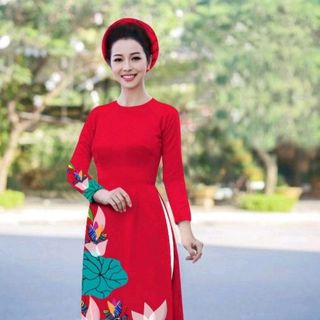 áo dài hoa sen
