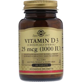 Viên uống bổ xương khớp Solgar Vitamin D3 Cholecalciferol 1000 IU - 180 viên giá sỉ