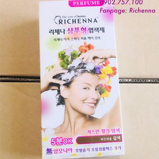 thuốc nhuộm tóc phủ bạc thảo dược Richenna mẫu 2019