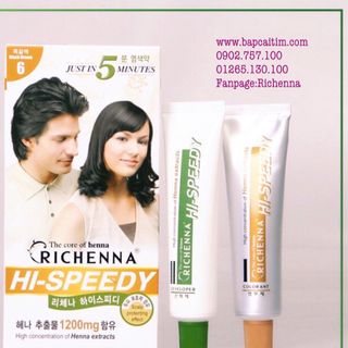 thuốc nhuộm tóc thảo dược Richenna Hàn Quốc