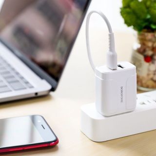 Bộ Cóc Cáp Sạc Nhanh BOROFONE BA37 2 cổng USB Cáp Micro USB chuẩn US