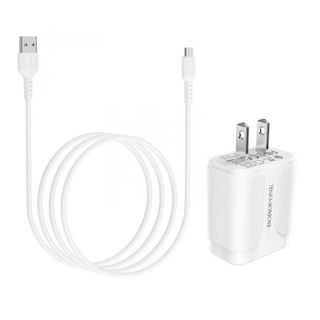 Bộ Cóc Cáp Sạc Nhanh BOROFONE BA37 2 cổng USB Cáp Micro USB chuẩn US