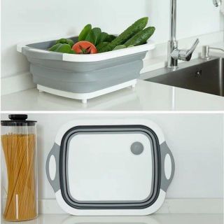 Chậu gập gọn kèm thớt đa năng