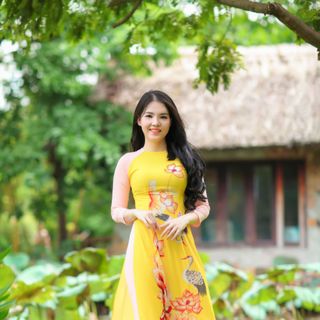ÁO DÀI TRUYỀN THỐNG hoa sen chim hạc