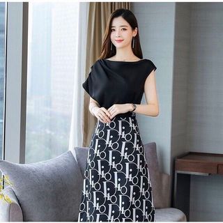 ĐẦM HỌA TIẾT PHỐI VOAN 2 LỚP - DT1062