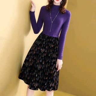 Đầm len phối xô