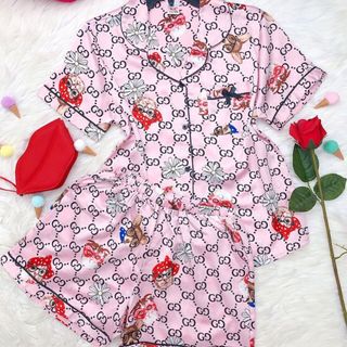 Bộ satin đùi hình mẫu 2