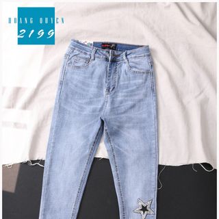 Quần jean nữ 8t ép cườm Anfa