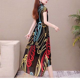 Đầm voan họa tiết