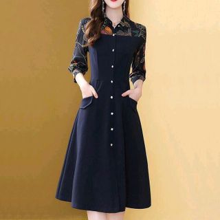Đầm cổ sơmi
