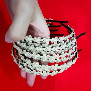 cài tóc thời trang đính hạt trắng
