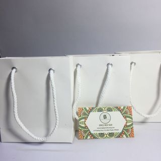 Túi giây trắng 13-15-5cm cán màng