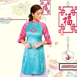 set áo dài cách tân gấm