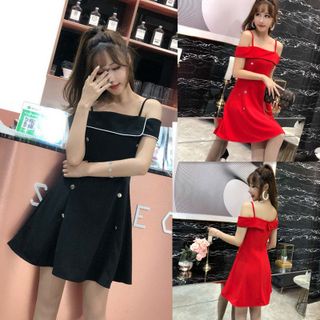 Váy đầm giá sỉ - Đầm váy giá sỉ - Giá bán buôn - Đầm dây xoè công sở giá buôn giá rẻ mới nhất dạo phố dự tiệc