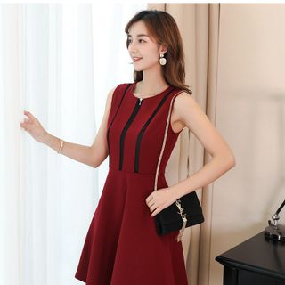 Váy đầm giá sỉ - Đầm váy giá sỉ - Giá bán buôn - Đầm xoè sọc công sở giá buôn giá rẻ mới nhất dạo phố dự tiệc