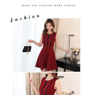 Váy đầm giá sỉ - Đầm váy giá sỉ - Giá bán buôn - Đầm xoè sọc công sở giá buôn giá rẻ mới nhất dạo phố dự tiệc