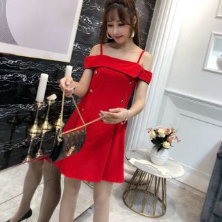 Váy đầm giá sỉ - Đầm váy giá sỉ - Giá bán buôn - Đầm dây xoè công sở giá buôn giá rẻ mới nhất dạo phố dự tiệc