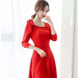 Váy đầm giá sỉ - Đầm váy giá sỉ - Giá bán buôn - Đầm xoè nơ công sở giá buôn giá rẻ mới nhất dạo phố dự tiệc