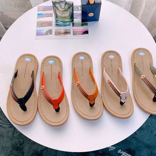 Dép kẹp da đính nơ siêu nhẹ êm chân