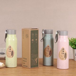 sẵn hàng 3 mẫu Bình giữ nhiệt 420ml thân lúa mạch - lõi thuỷ tinh trong suốt cao cấp - an toàn - vệ sinh - thân thiện môi trường sẵn tại tphcm