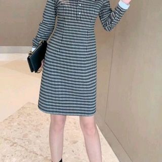 đầm thiết kế caro