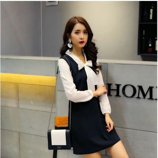Váy đầm giá sỉ - Đầm váy giá sỉ - Giá bán buôn - Đầm suông thắt nơ công sở giá buôn giá rẻ mới nhất dạo phố dự tiệc