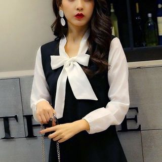 Váy đầm giá sỉ - Đầm váy giá sỉ - Giá bán buôn - Đầm suông thắt nơ công sở giá buôn giá rẻ mới nhất dạo phố dự tiệc