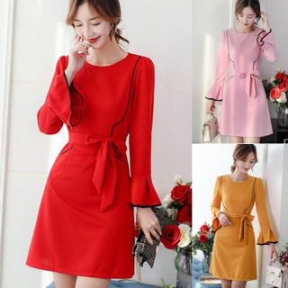 Váy đầm giá sỉ - Đầm váy giá sỉ - Giá bán buôn - Đầm xoè thắt nơ công sở giá buôn giá rẻ mới nhất dạo phố dự tiệc