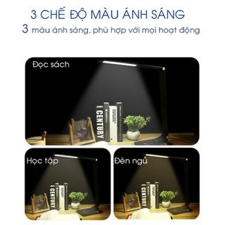 Đèn bàn chống cận Led Magiclight thân thép có sạc không dây cho điện thoại