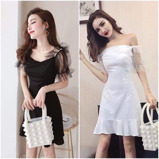 Váy đầm giá sỉ - Đầm váy giá sỉ - Giá bán buôn - Đầm ôm body đuôi cá trễ vai giá buôn giá rẻ mới nhất dạo phố dự tiệc