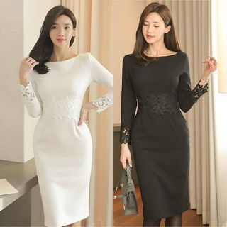 Váy đầm giá sỉ - Đầm váy giá sỉ - Giá bán buôn - Đầm ôm body phối ren công sở giá buôn giá rẻ mới nhất dạo phố dự tiệc