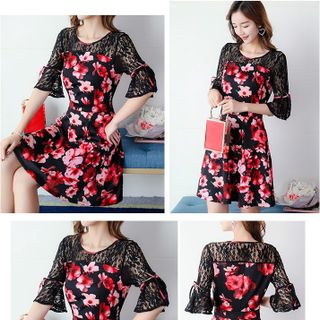 Váy đầm giá sỉ - Đầm váy giá sỉ - Giá bán buôn - Đầm xoè hoa công sở giá buôn giá rẻ mới nhất dạo phố dự tiệc