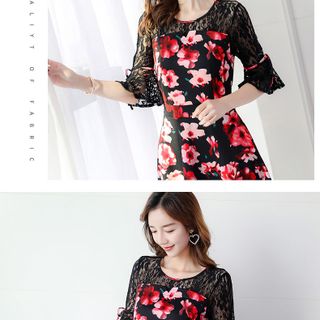 Váy đầm giá sỉ - Đầm váy giá sỉ - Giá bán buôn - Đầm xoè hoa công sở giá buôn giá rẻ mới nhất dạo phố dự tiệc