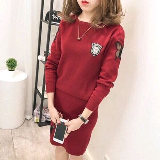 set đầm len