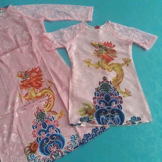 set áo dài mẹ và bé