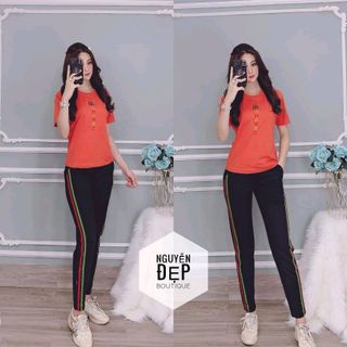 Đồ bộ cotton chạy viền